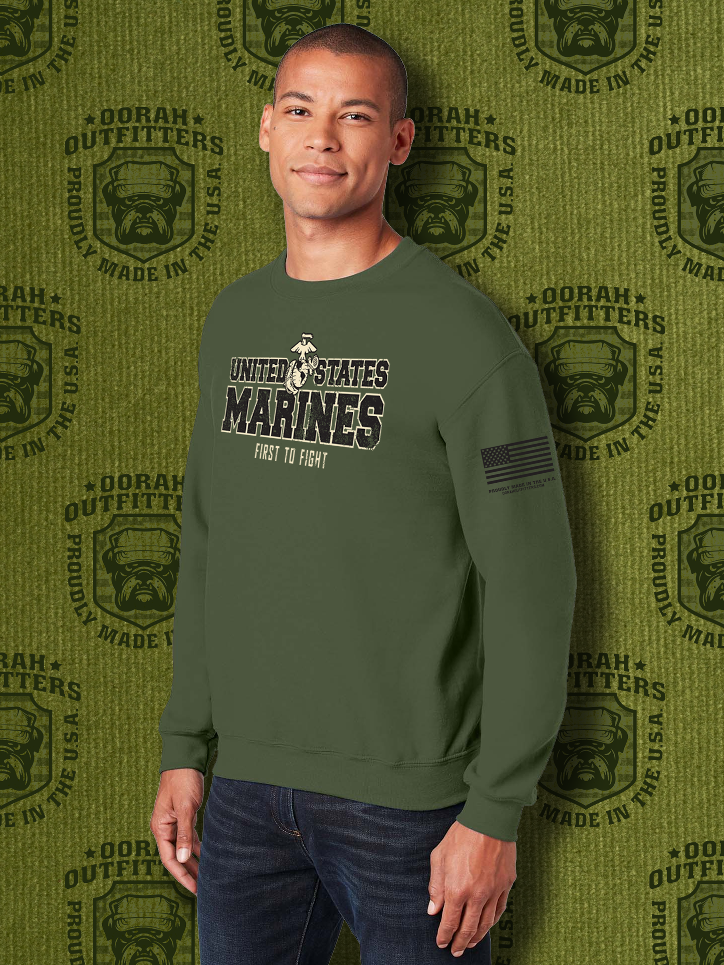 Oorah Outfitters Cranky United States Marines Heavy Blend™ Crewneck Sweatshirt