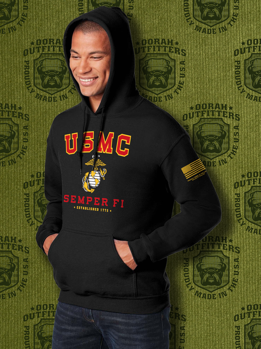 Oorah Outfitters USMC Semper Fi Heavy Blend™ Hooded Sweatshirt