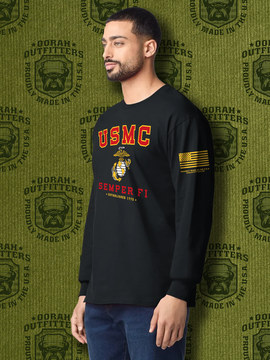 Oorah Outfitters USMC Semper Fi Softstyle® Long Sleeve T-Shirt