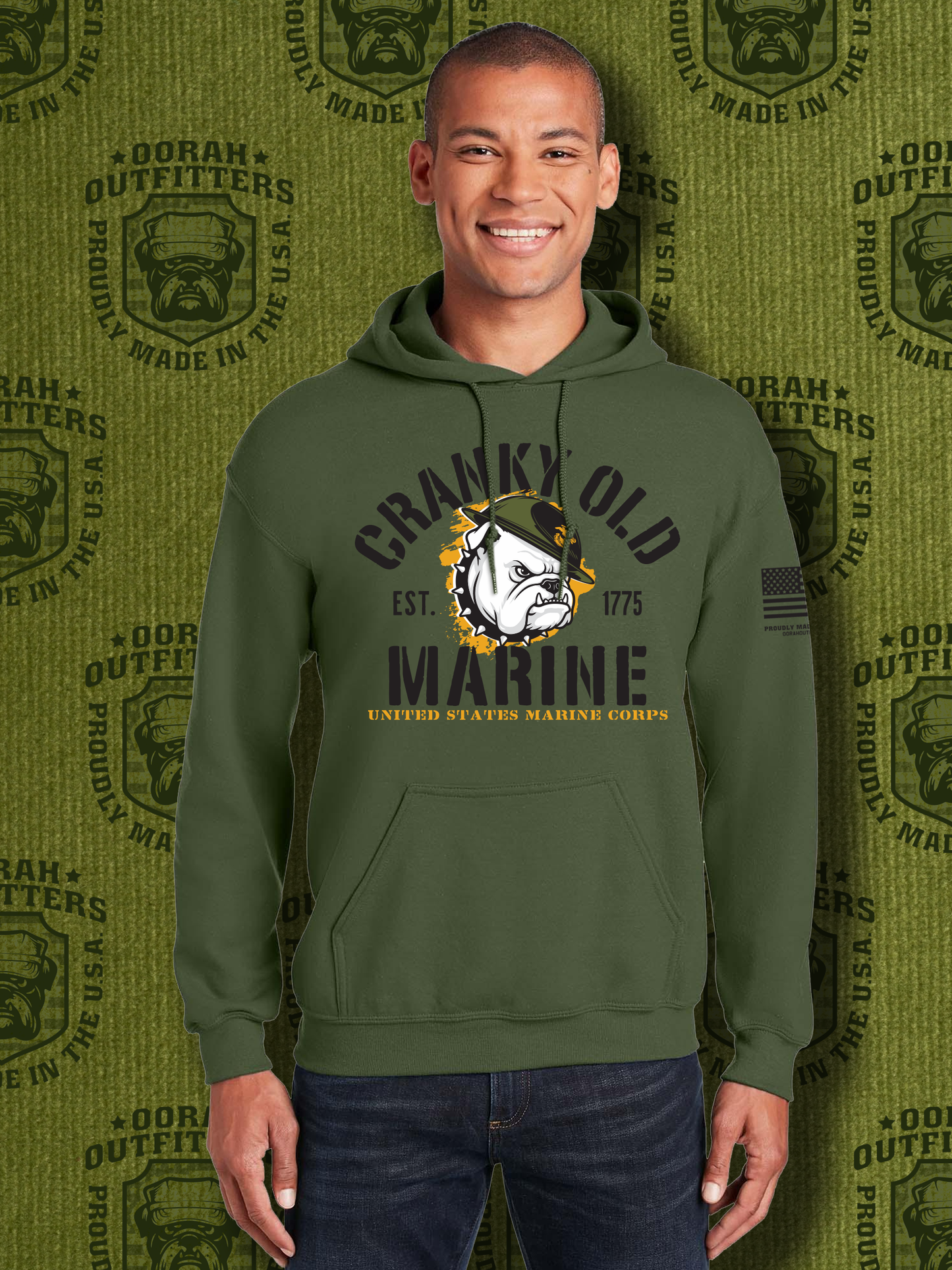 Oorah Outfitters Cranky Old Marine Blend™ Hooded Sweatshirt