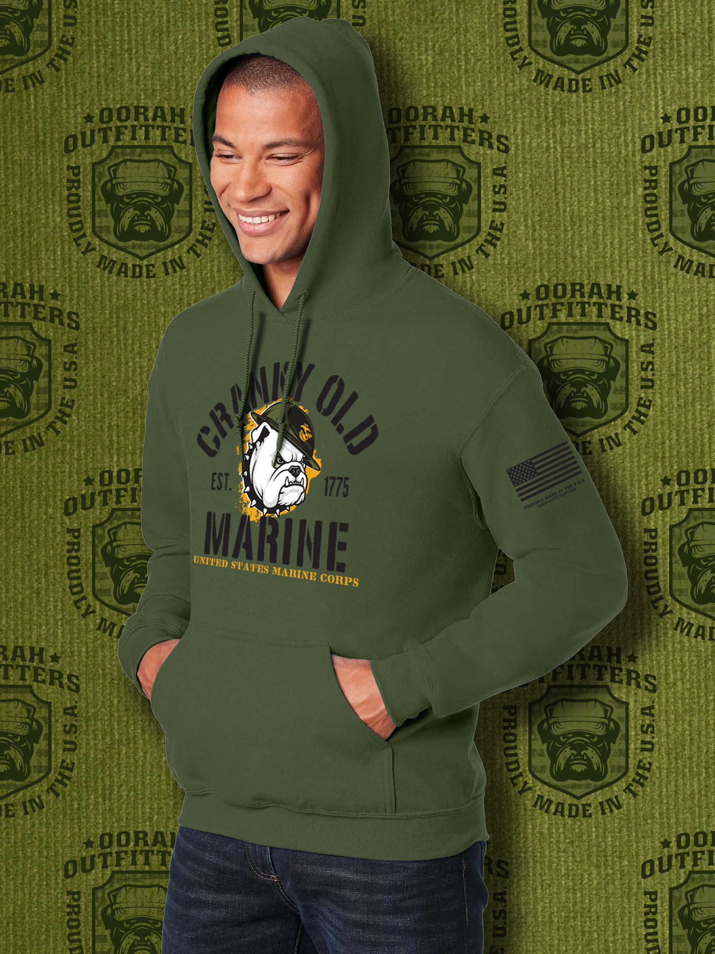 Oorah Outfitters Cranky Old Marine Blend™ Hooded Sweatshirt