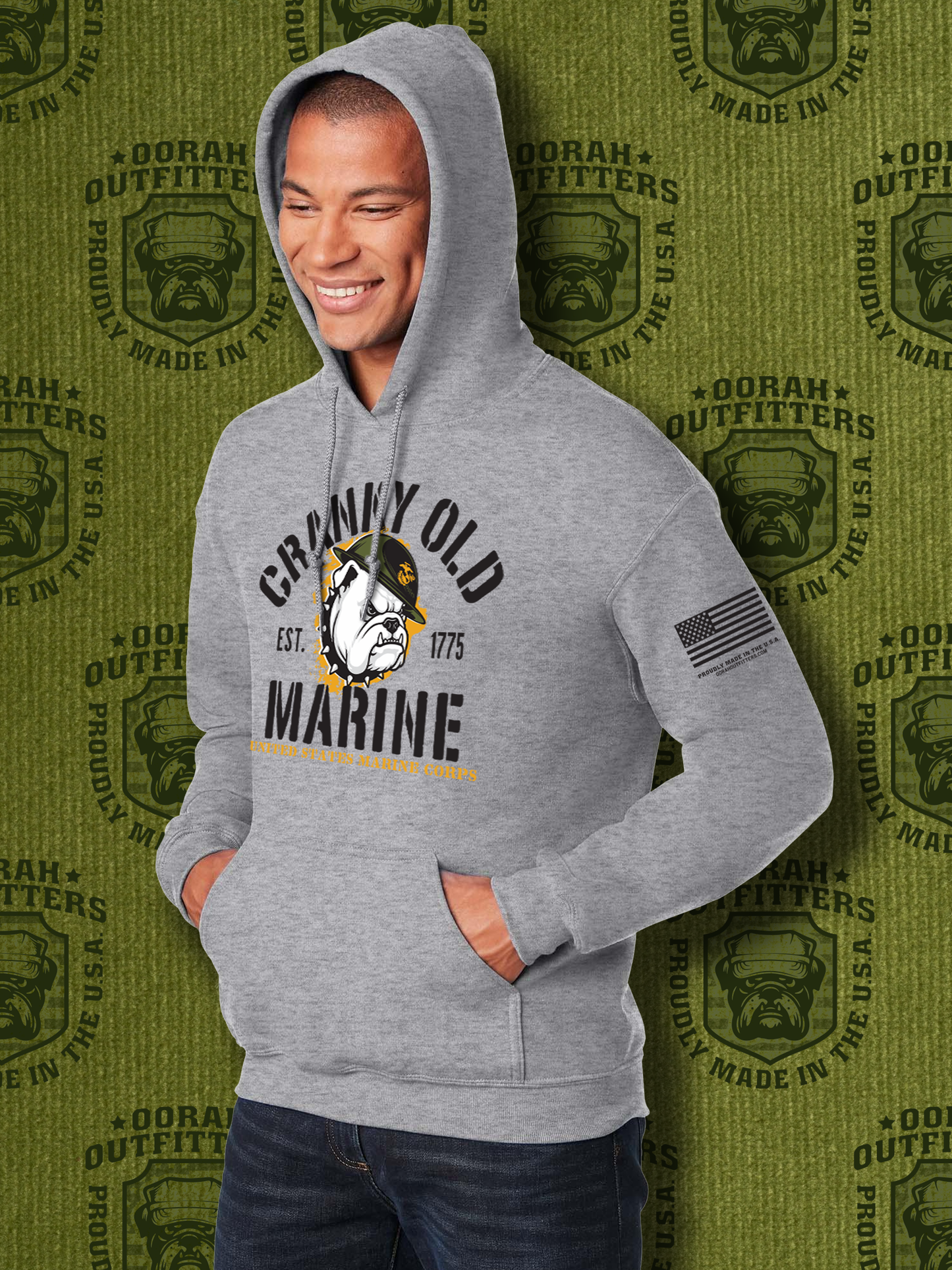 Oorah Outfitters Cranky Old Marine Blend™ Hooded Sweatshirt