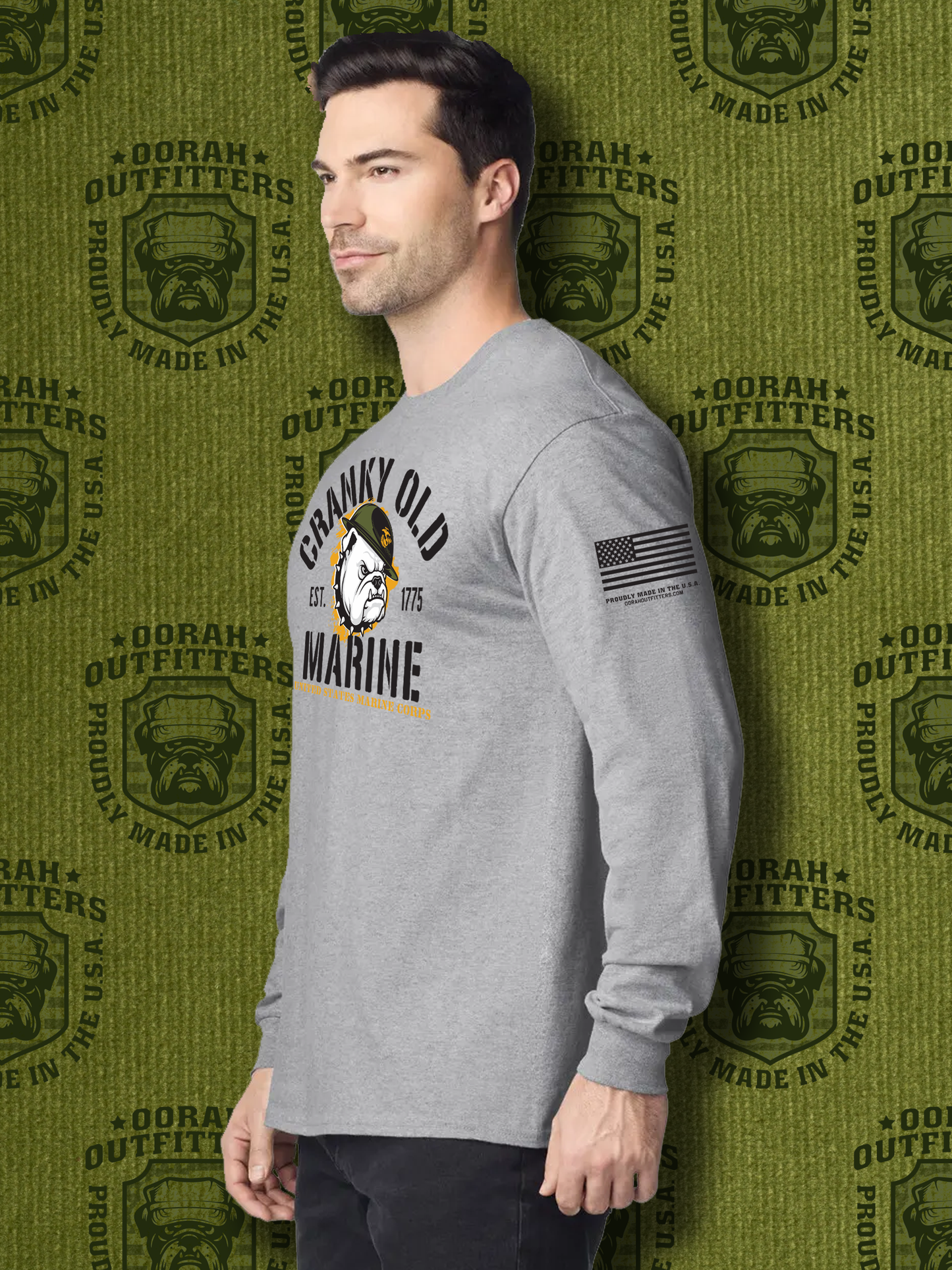 Oorah Outfitters Cranky old Marine Softstyle® Long Sleeve T-Shirt