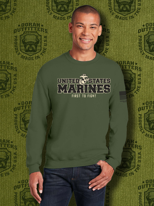 Oorah Outfitters Cranky United States Marines Heavy Blend™ Crewneck Sweatshirt