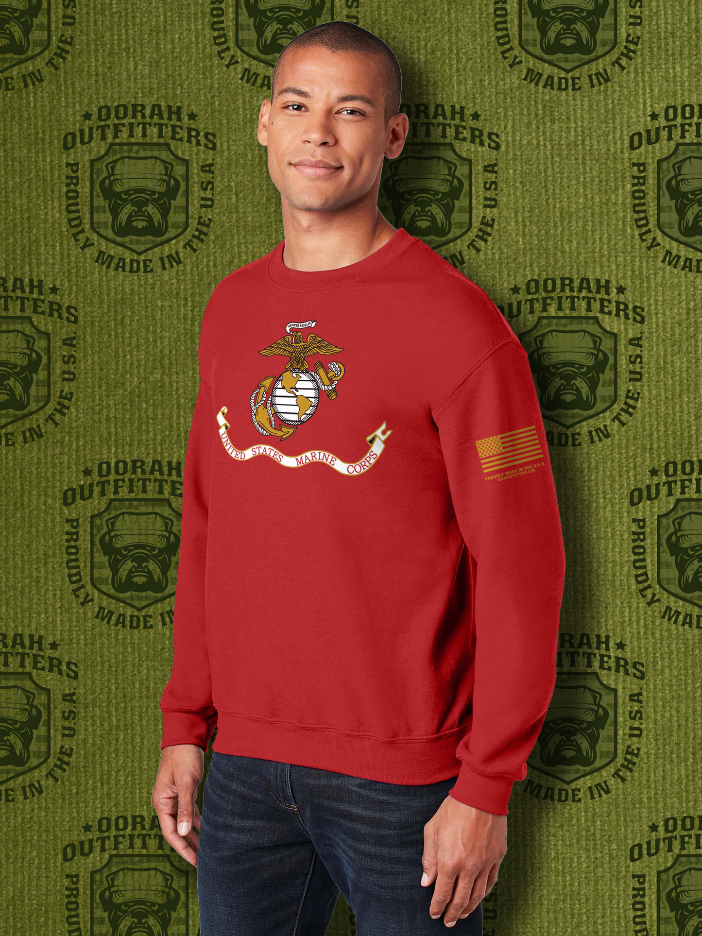 Oorah Outfitters USMC Banner Heavy Blend™ Crewneck Sweatshirt