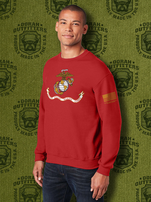 Oorah Outfitters USMC Banner Heavy Blend™ Crewneck Sweatshirt