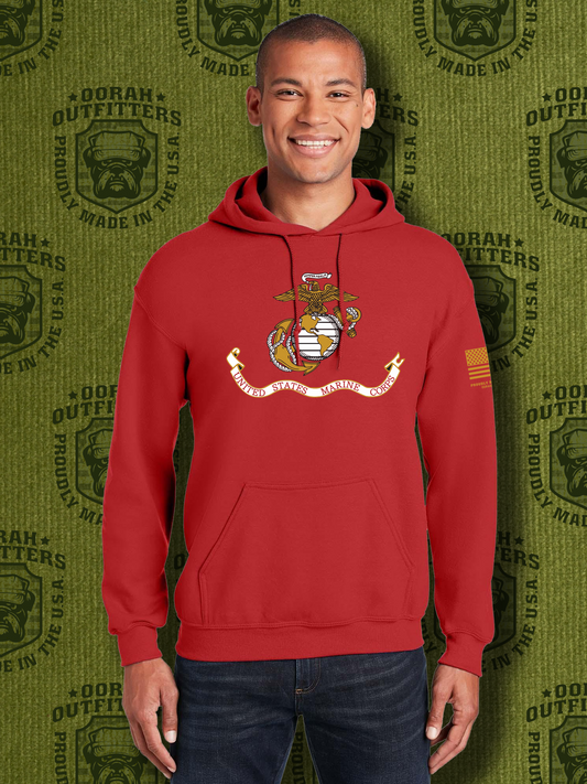 Oorah Outfitters USMC Banner Heavy Blend™ Hooded Sweatshirt