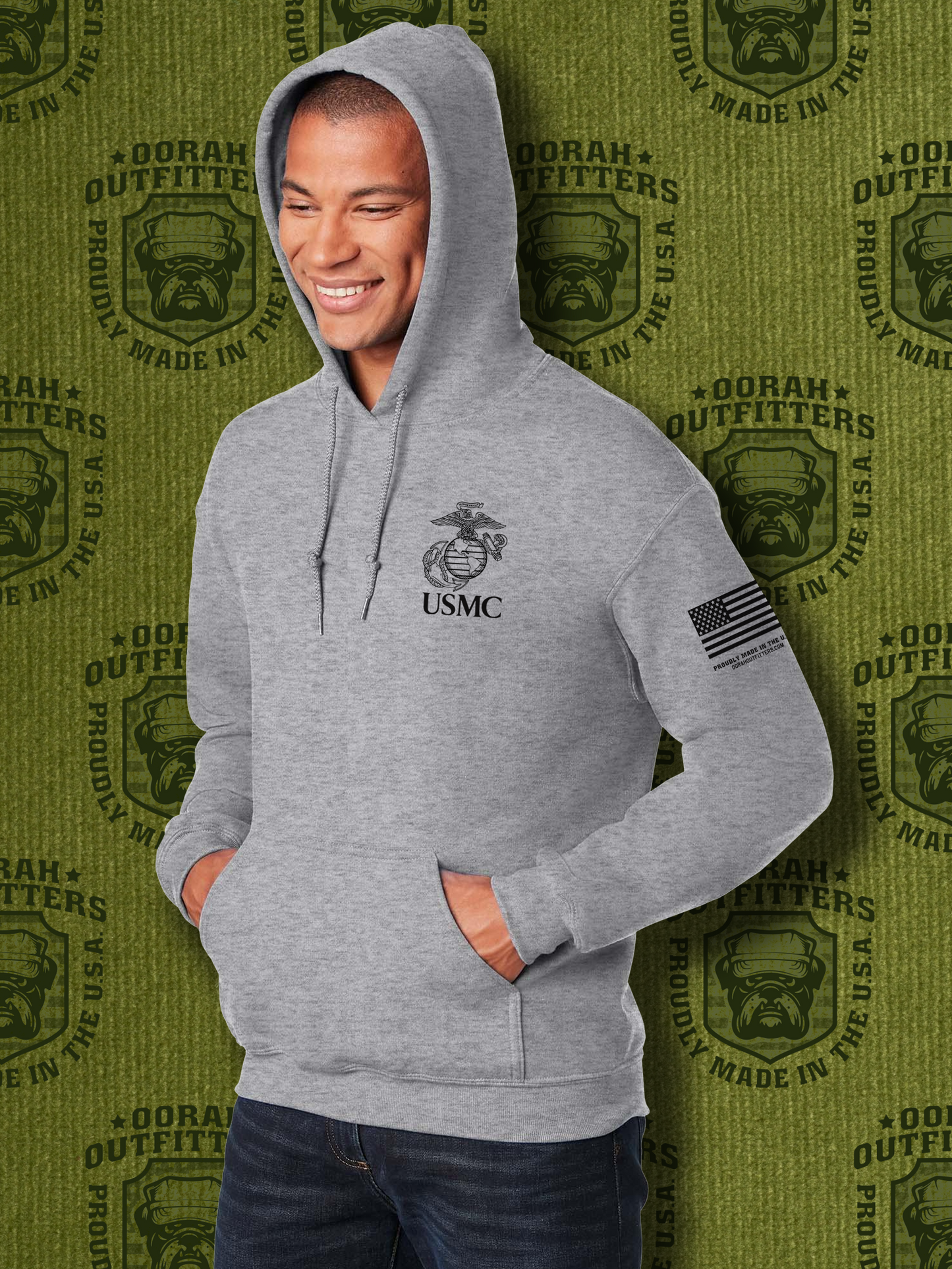 Oorah Outfitters USMC Classic Heavy Blend™ Hooded Sweatshirt