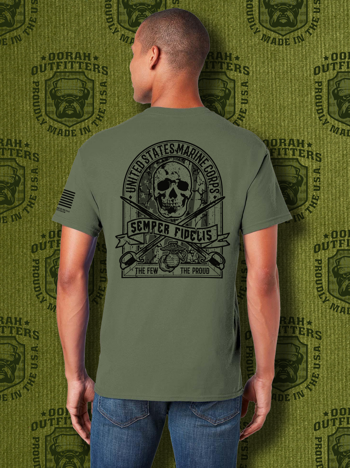 Oorah Outfitters Flag Skull Softstyle® T-Shirt