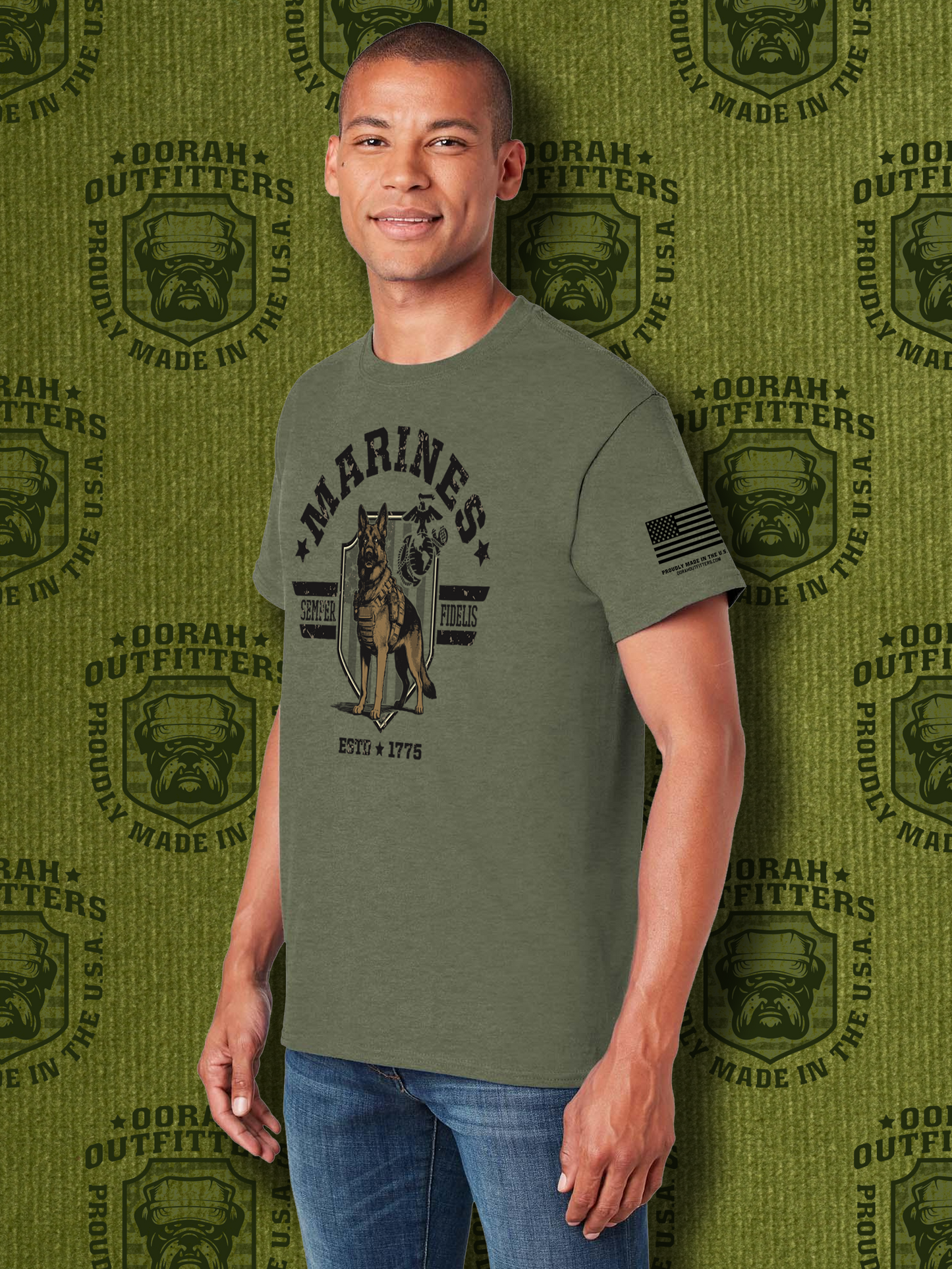 Oorah Outfitters Marines Dog Unisex Softstyle® T-Shirt